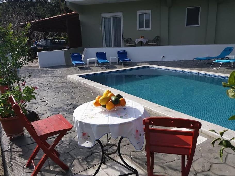 Greek Style Ground Floor Apartment & Pool 伊利索斯 外观 照片